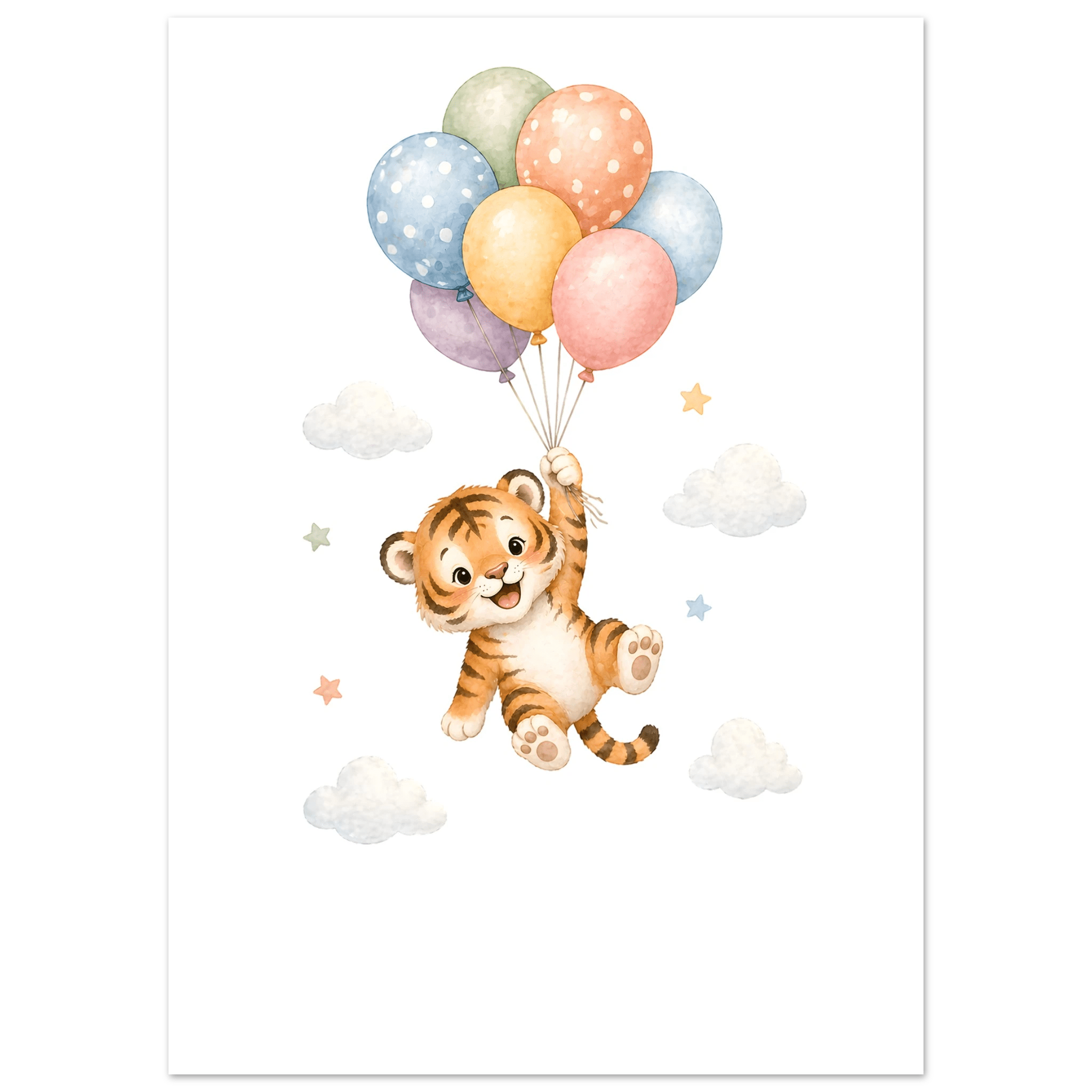 Tiger med personligt namn & text poster