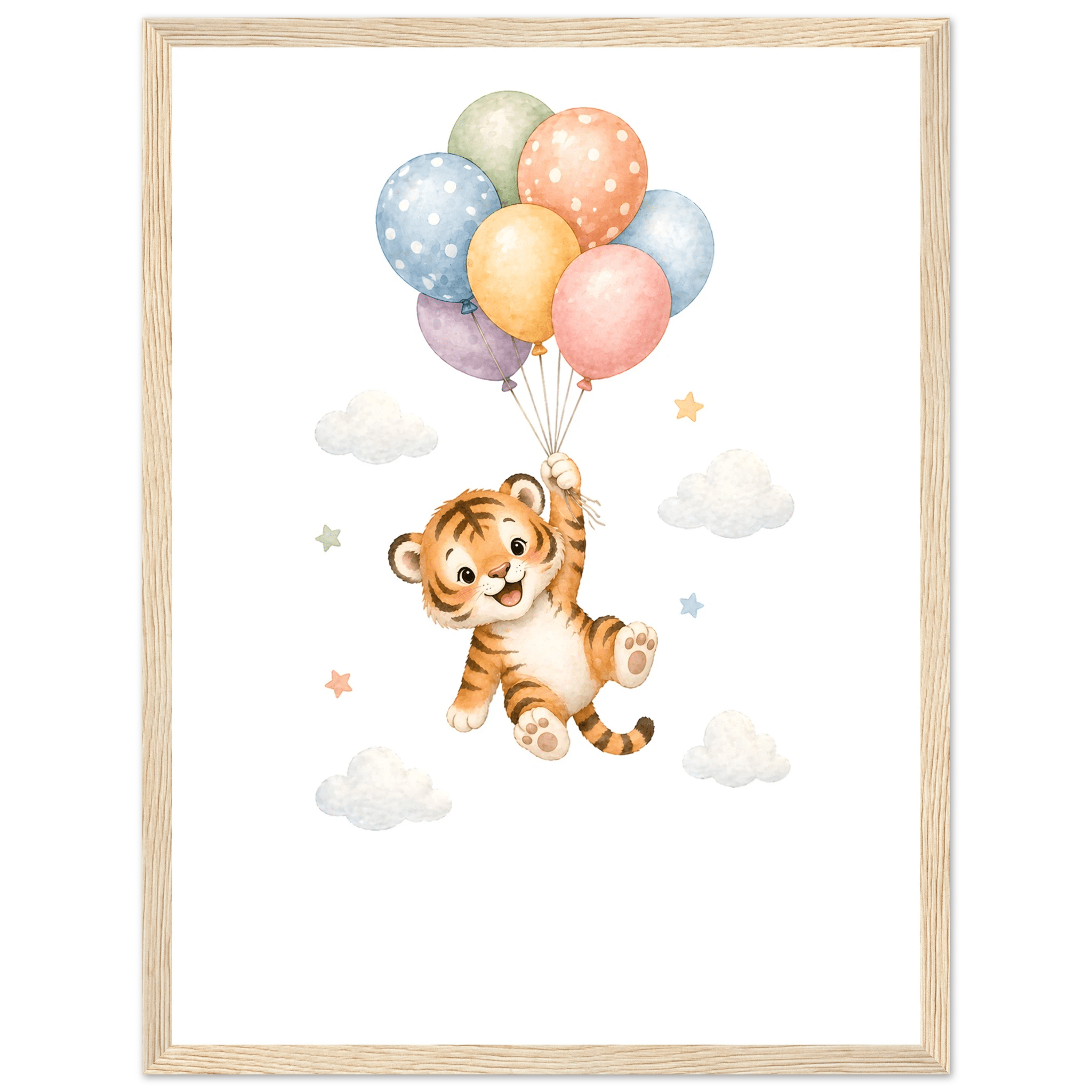 Tiger med personligt namn & text poster