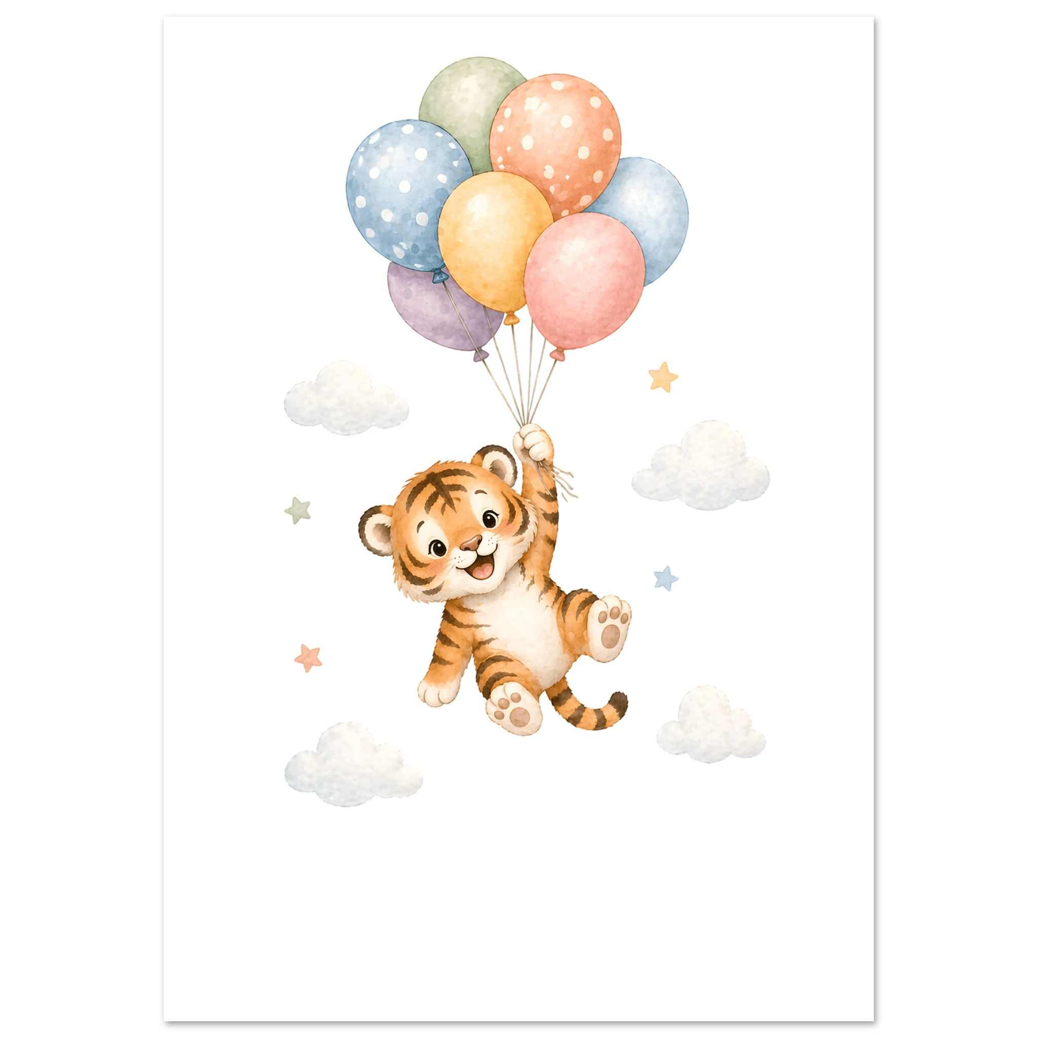 Tiger med personligt namn & text poster