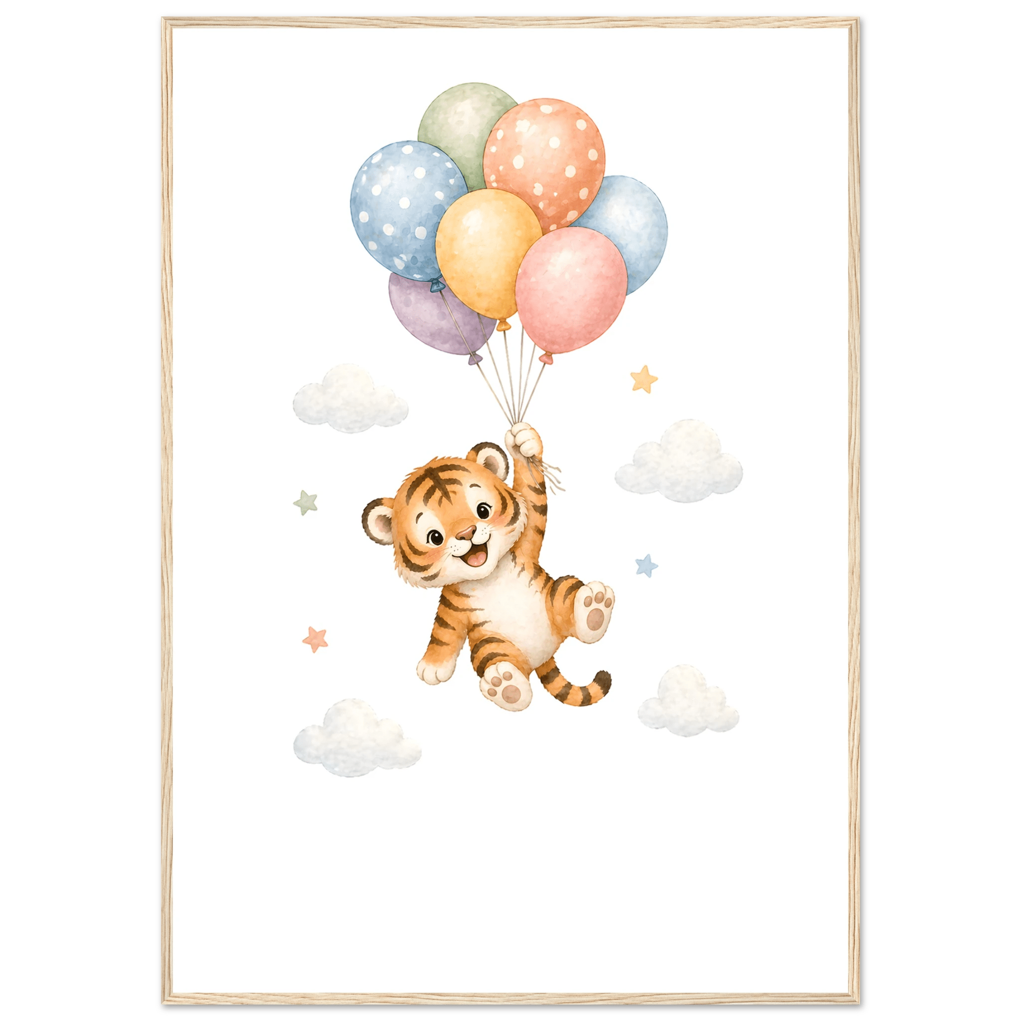 Tiger med personligt namn & text poster