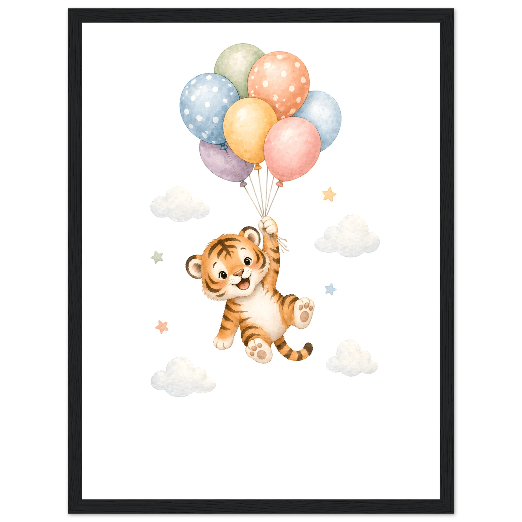 Tiger med personligt namn & text poster