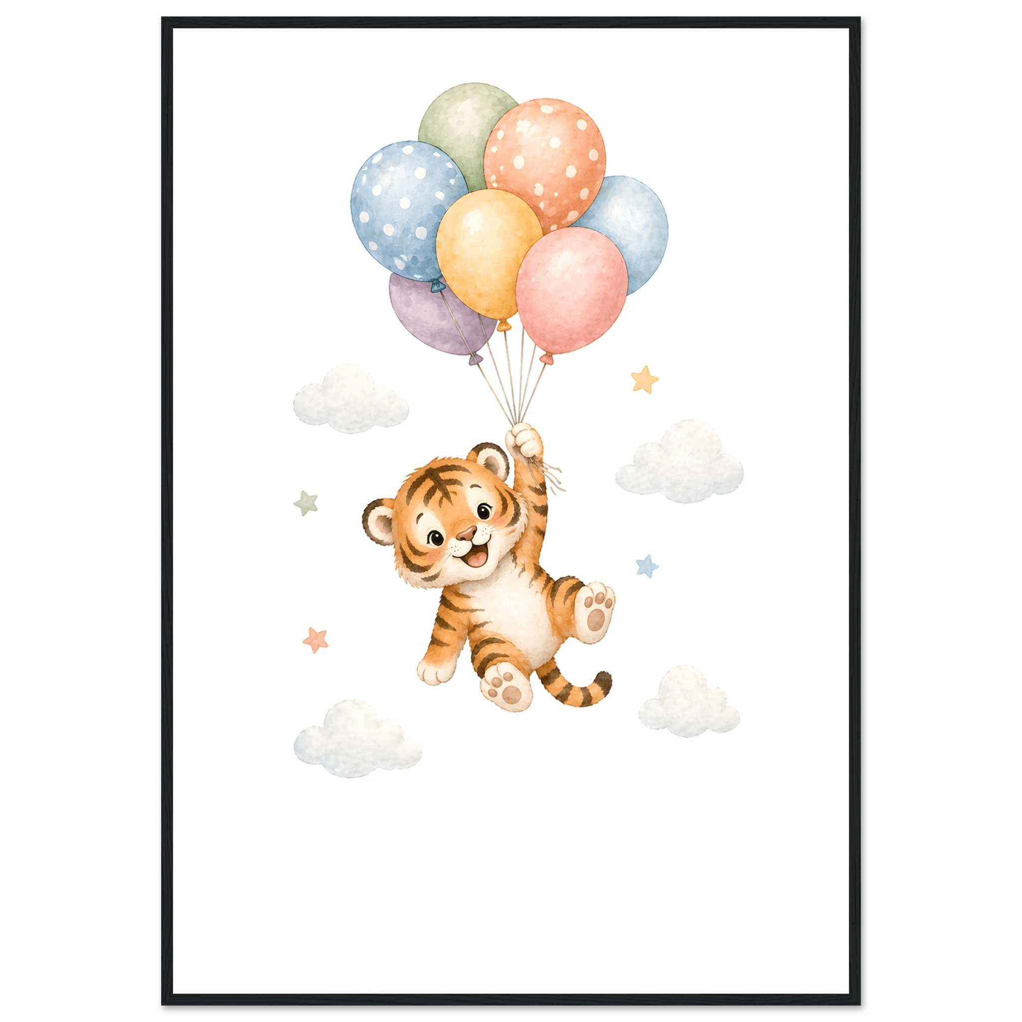 Tiger med personligt namn & text poster