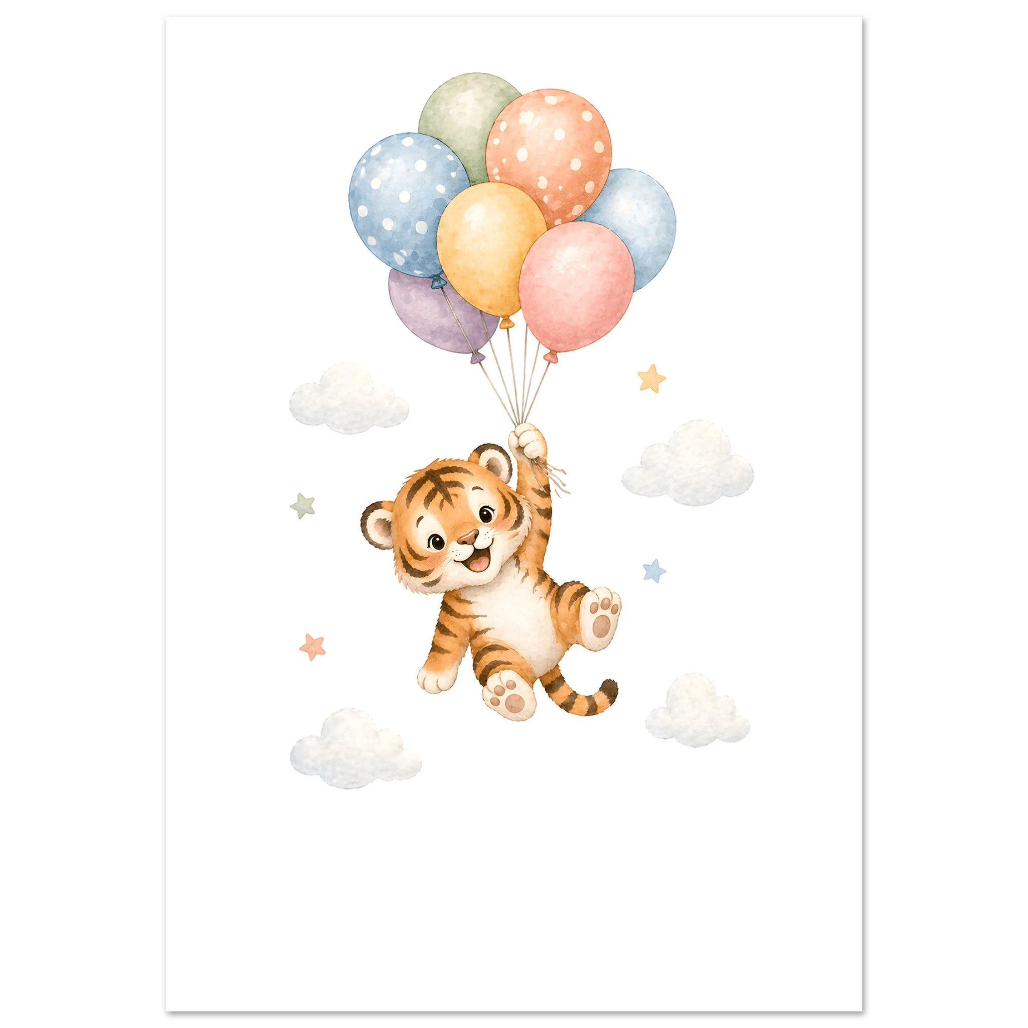 Tiger med personligt namn & text poster